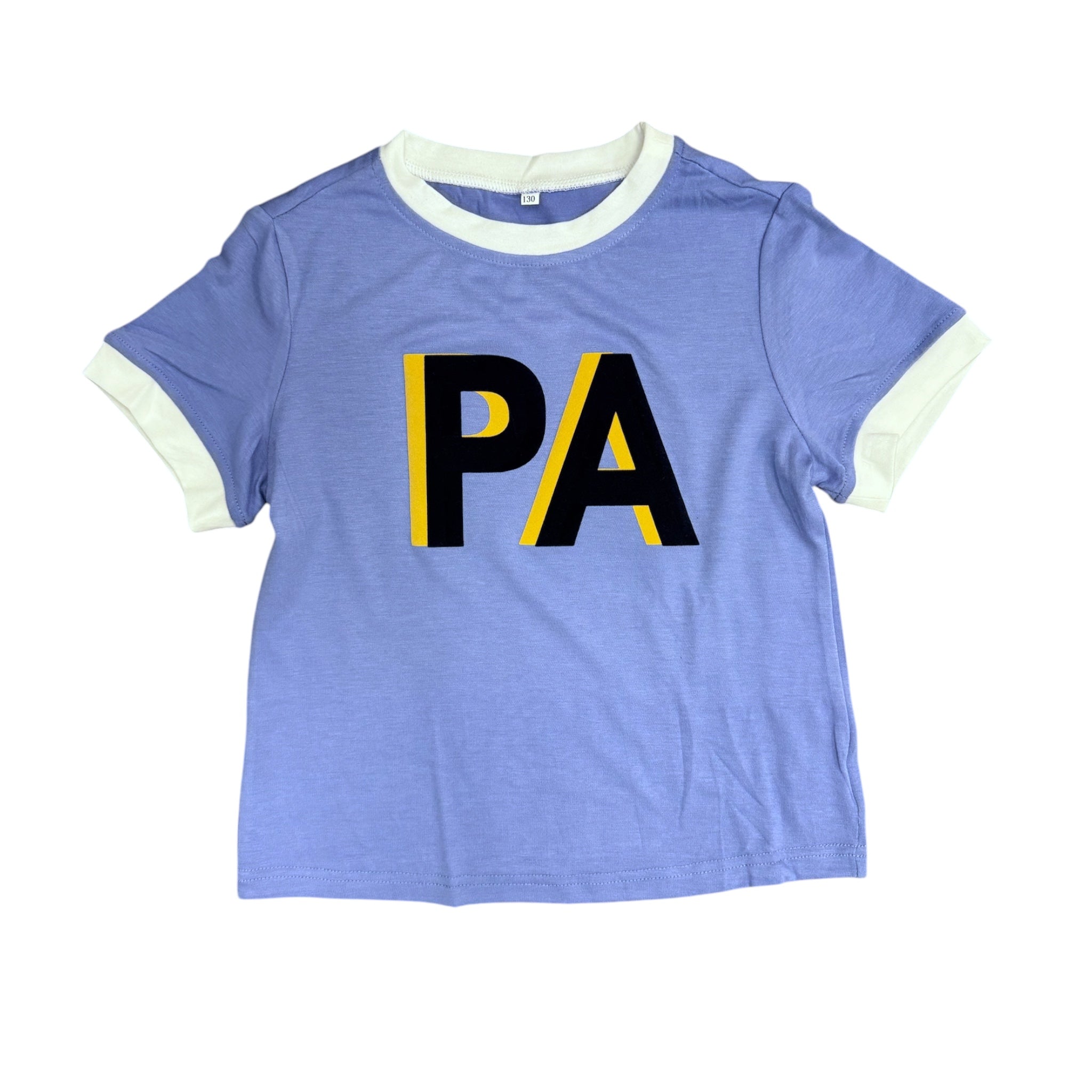 Toddler Girls' Light Blue Ringer Tee - PA Shadowed
