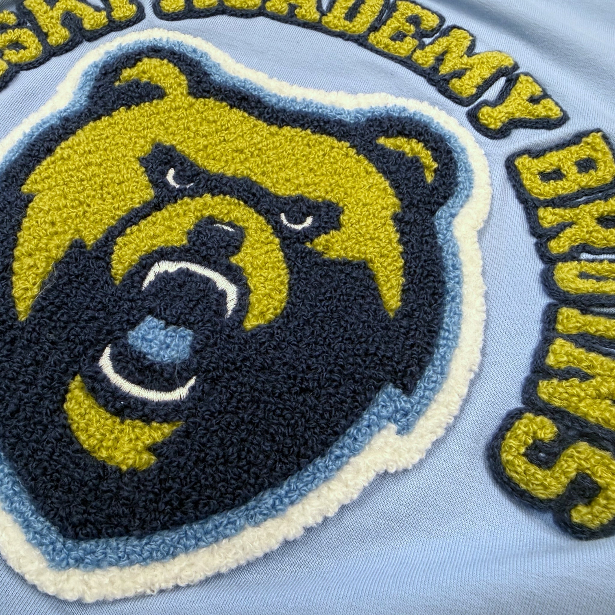 Girls' Light Blue Crew w/ Chenille Applique - Pulaski Academy Bruins