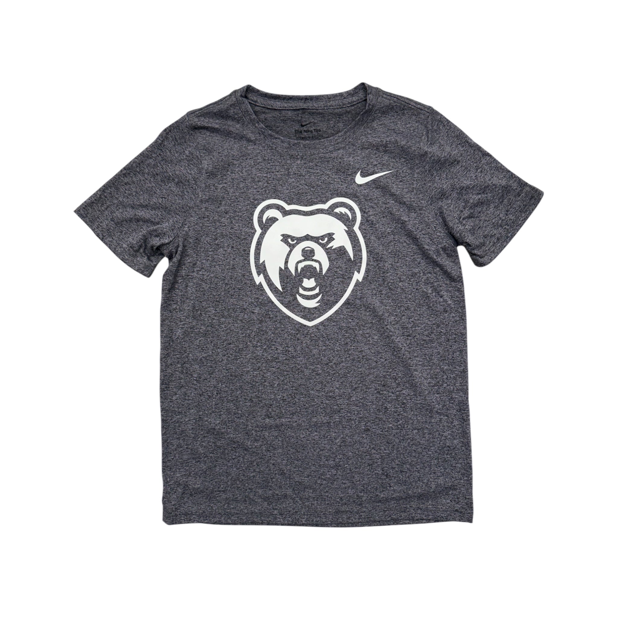 Boys' Nike Legend SS Charcoal Tee - White Bear Head
