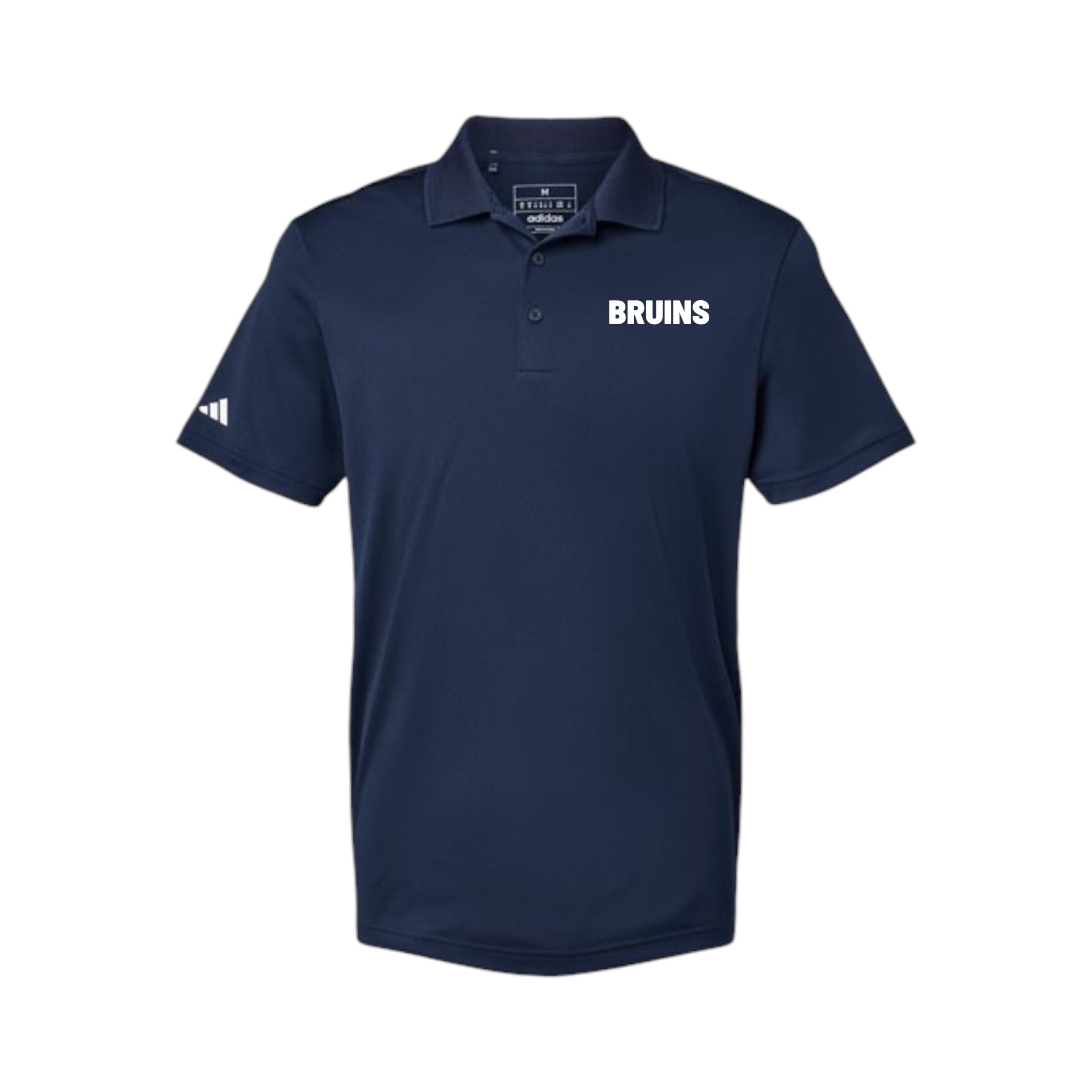 Men's Adidas Navy Pique Polo - BRUINS