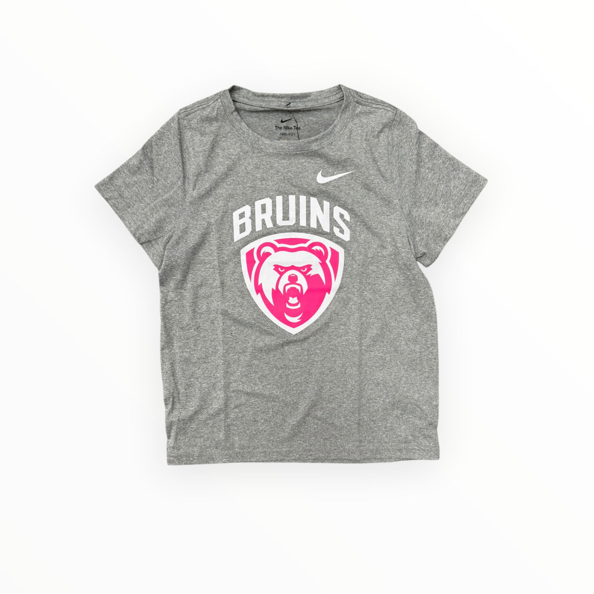 Toddler Boys' Legend Dark Heather SS Tee - BRUINS Bear Shield PINK