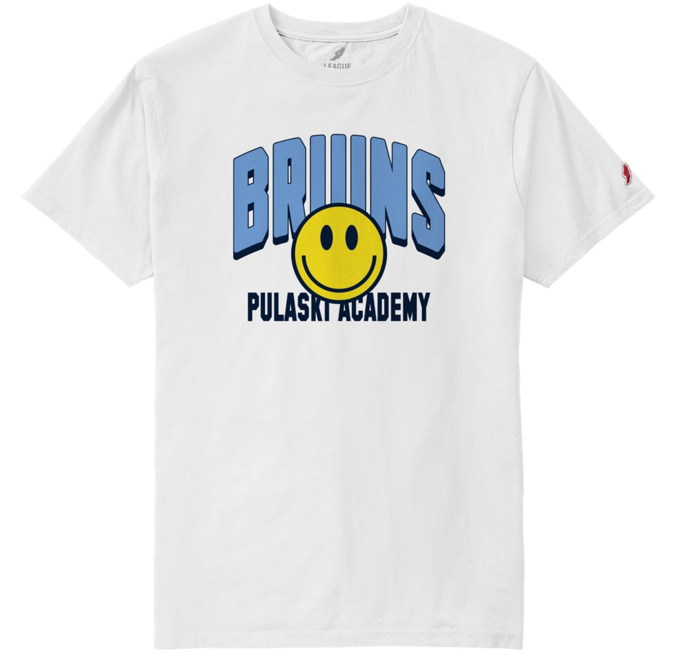 Women's League All-American SS Tee - White- BRUINS/Smiley/PA