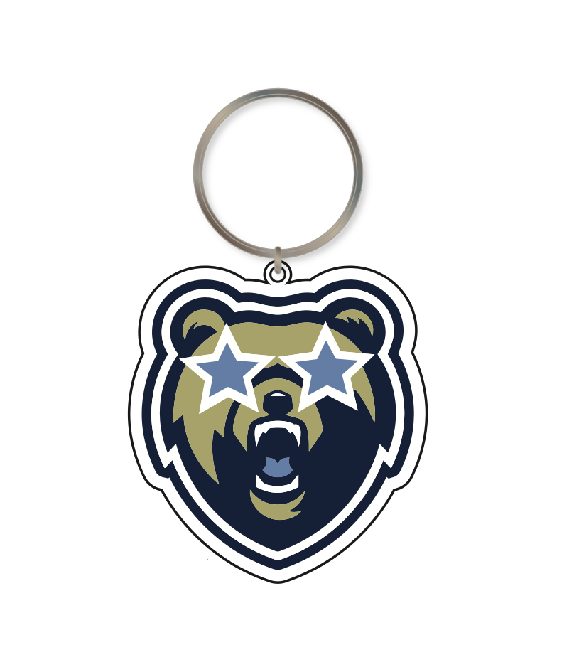 Starry Eyed Bear Softie Key Chain