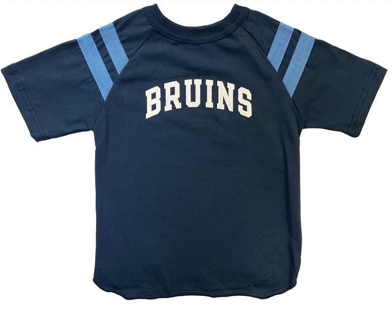 Toddler Girls' Third Street Navy SS Tee with Stripes - BRUINS