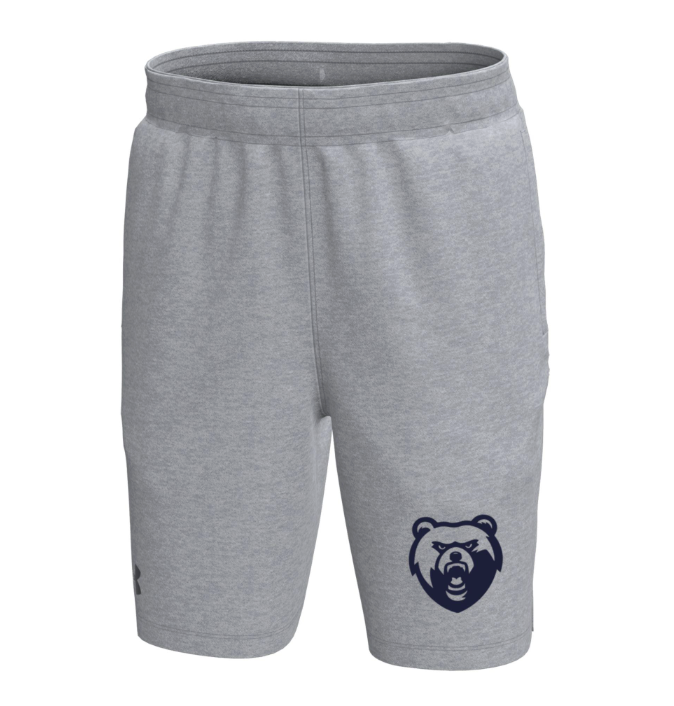 Boys' Under Armour Vent Tech Mod Grey Shorts - Bear Head