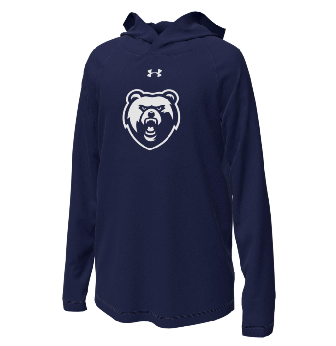 Boys' Under Armour Tech Stretch Navy Hood - Bear Head