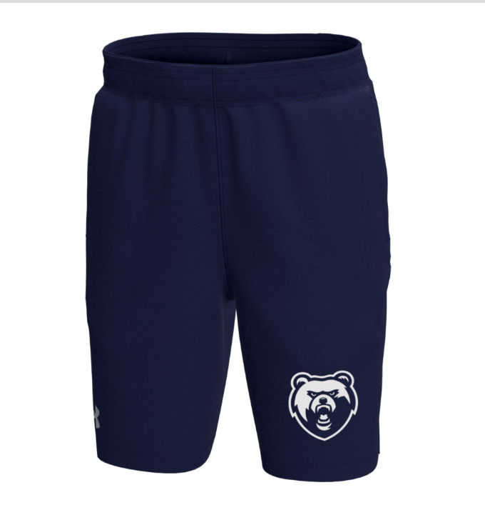 Boys' Under Armour Vent Tech Navy Shorts - Bear Head