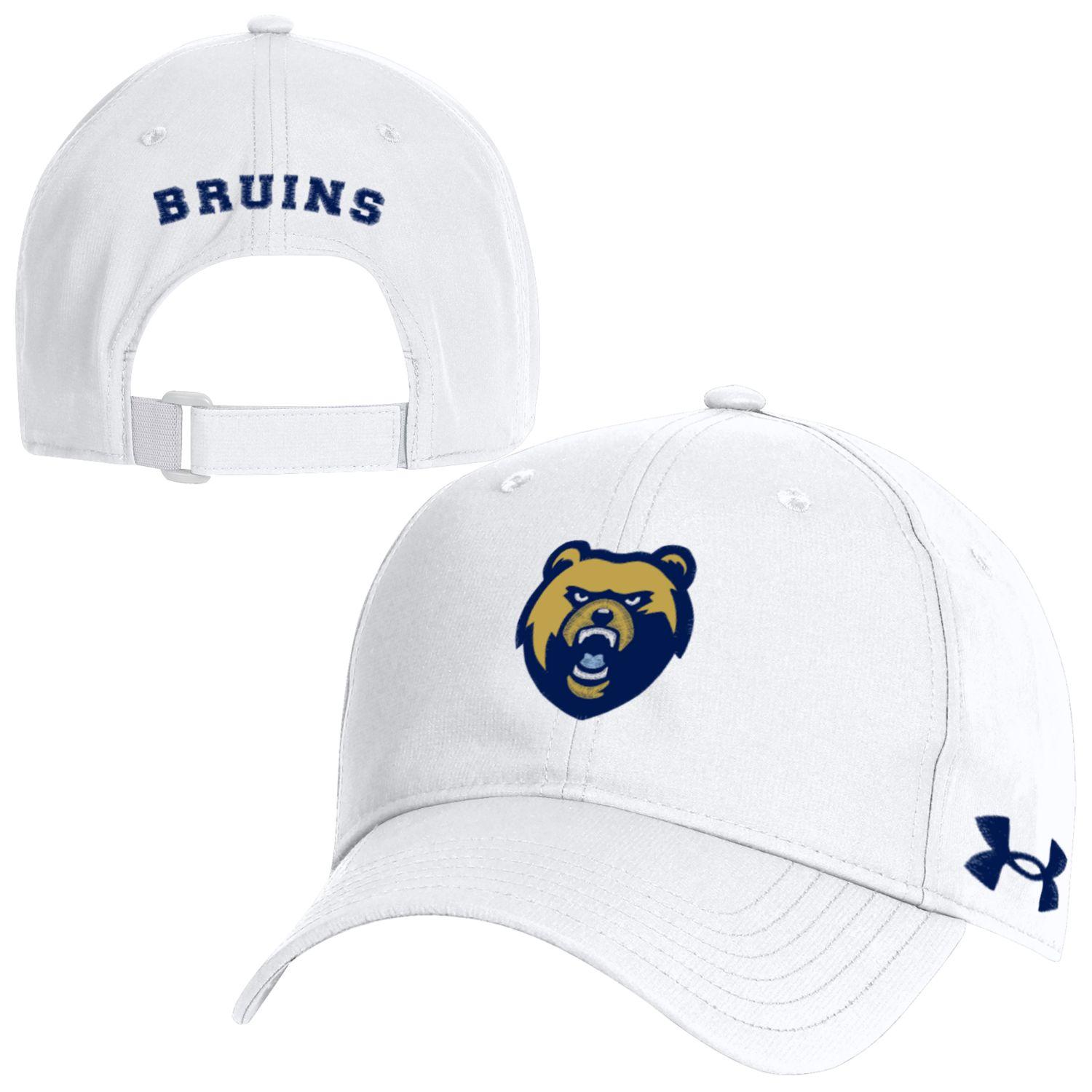 UA Performance White Hat - 3D Bear Head/BRUINS