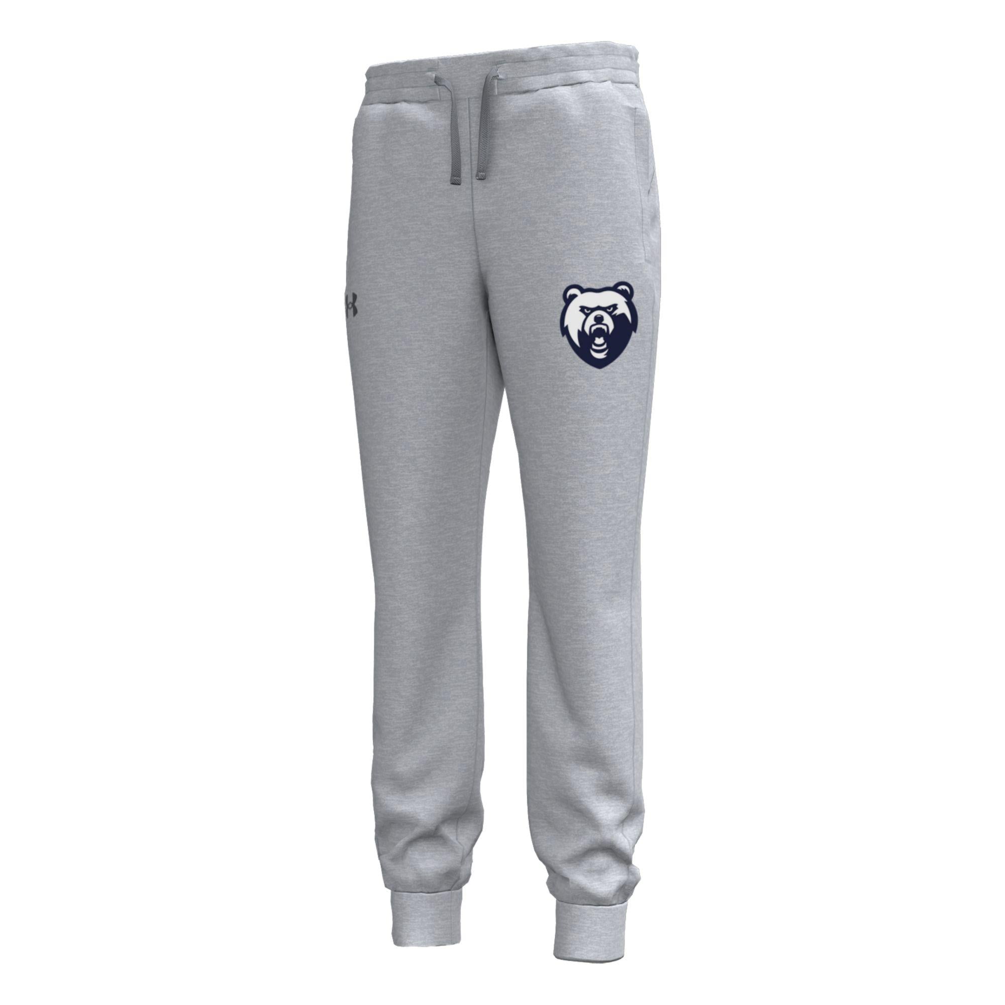 Boys' Under Armour Fleece Grey Joggers - Bear Head