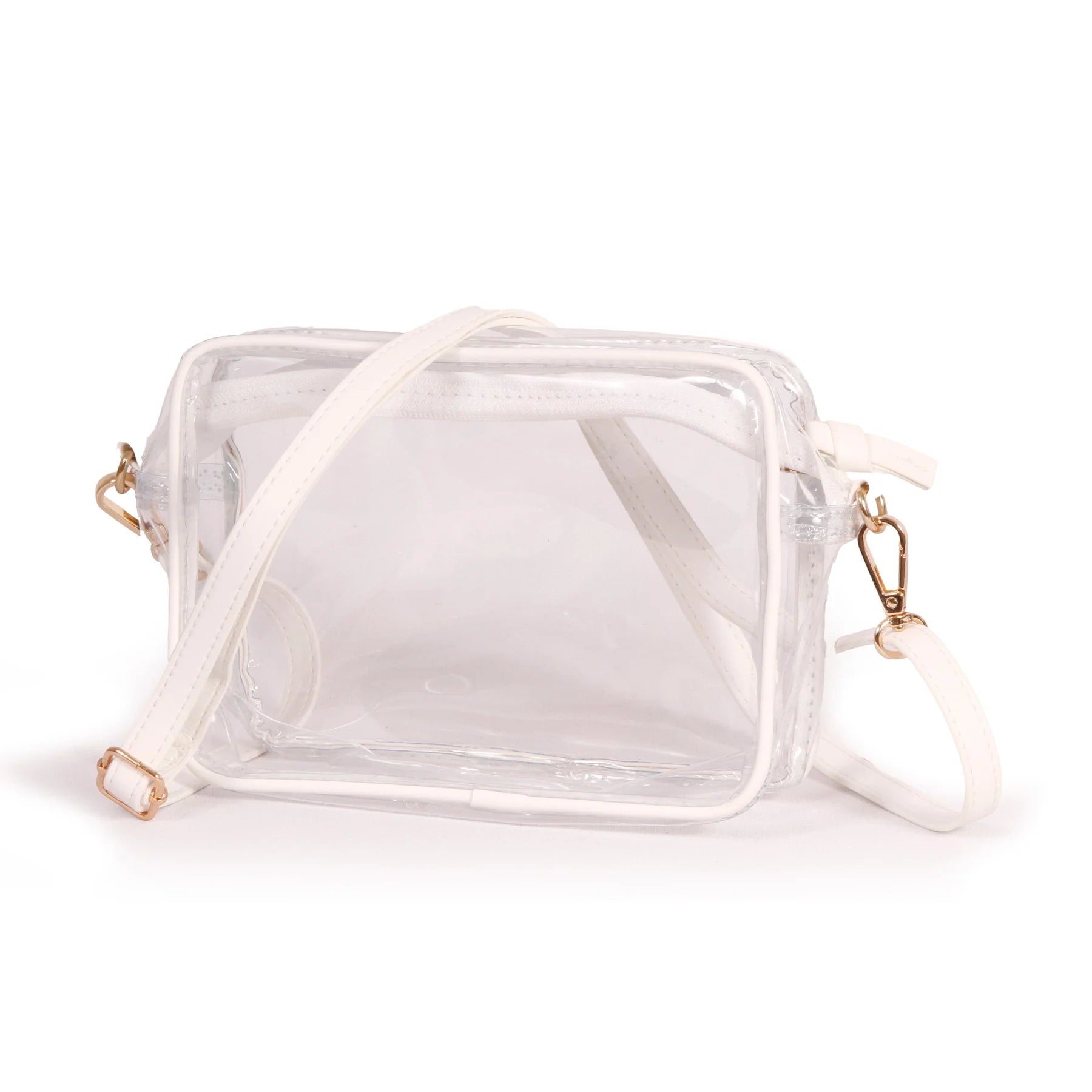 Bridget Clear Purse w/ White Trim