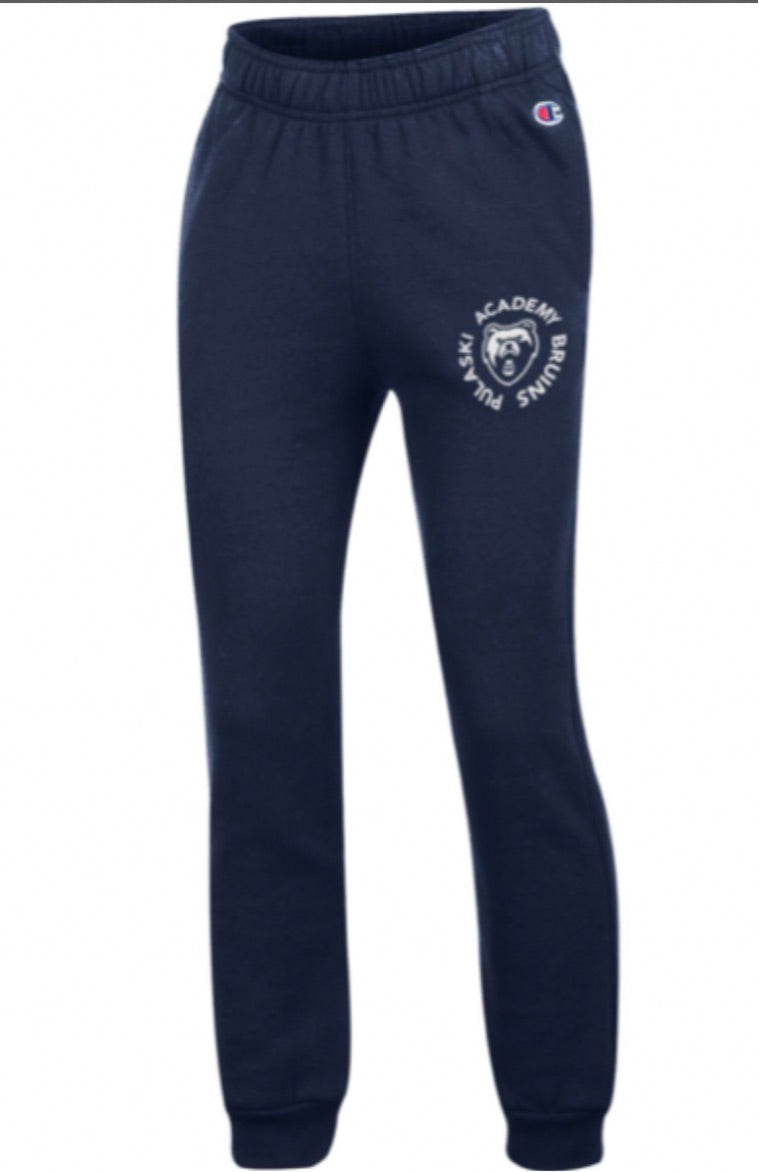 Girls' Champion Powerblend Jogger - Mar/MidNavy - PABcircle Bear