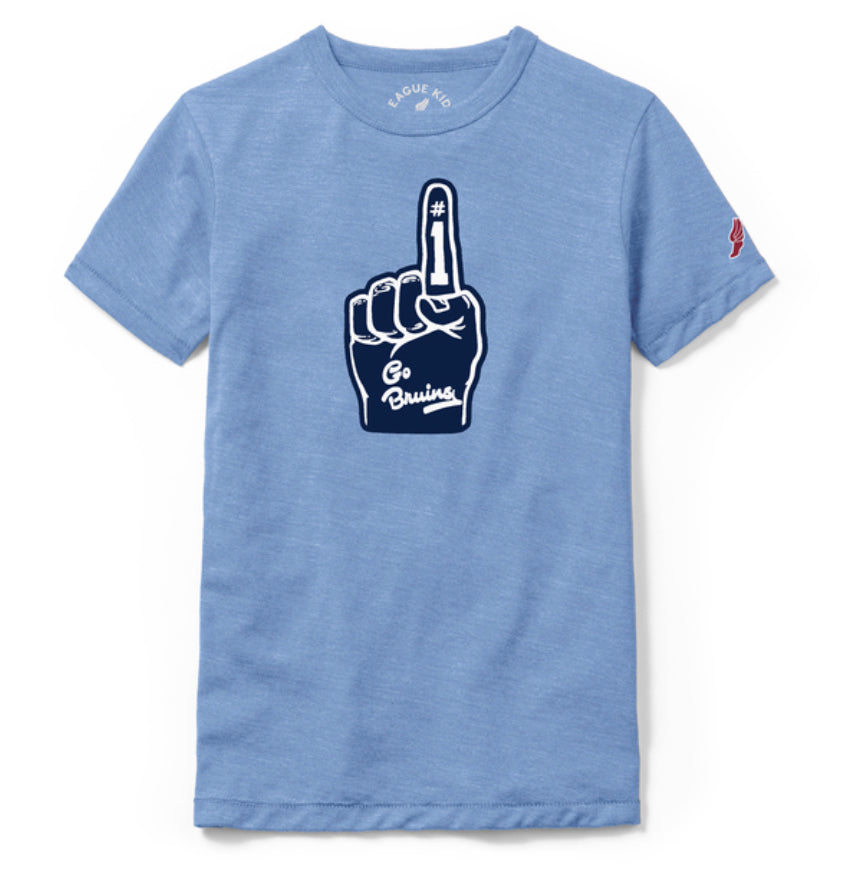Girls' League Victory Falls Tee - Hthr Power Blue - Foam Finger