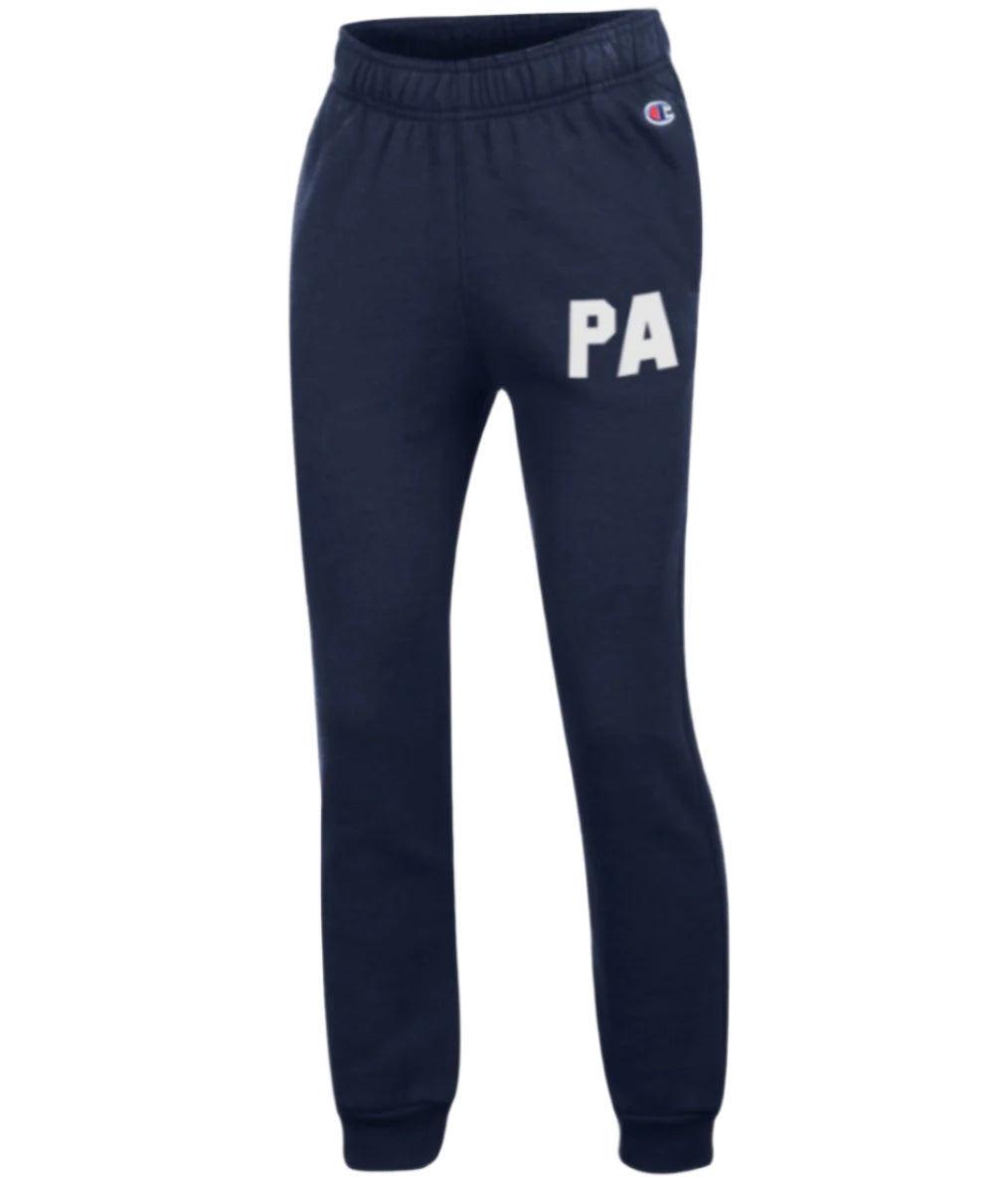 Boys' Champion Powerblend Jogger - Mar/MidNavy - White PA