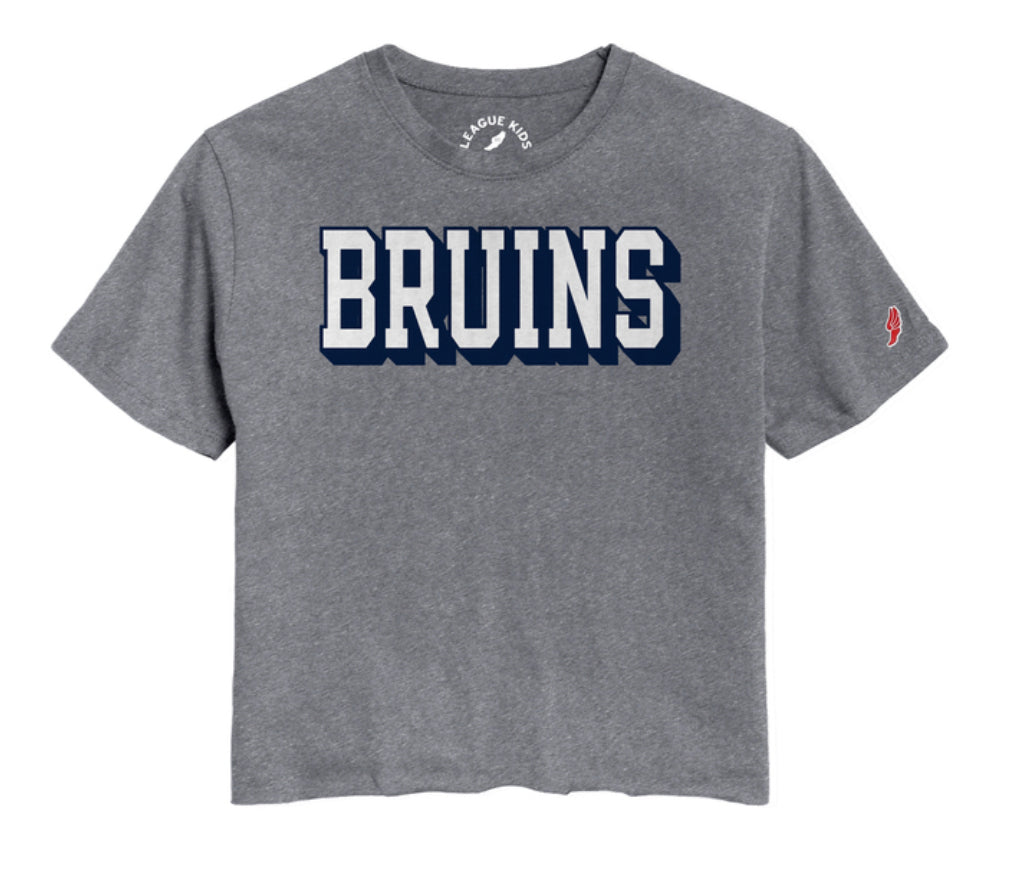 Girls' League Cut Off Tee - Fall Hthr - BRUINS
