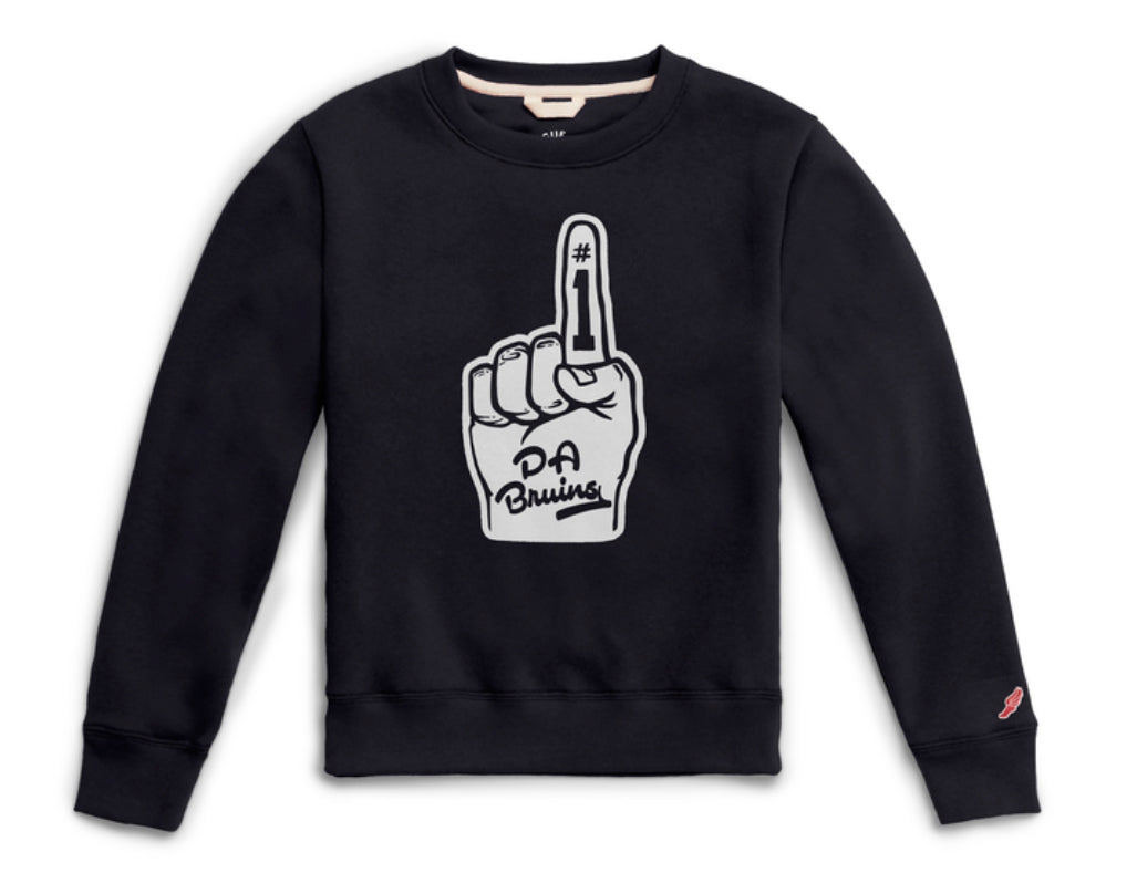 Girls' League Essential Fleece Crew - Navy - Foam Finger