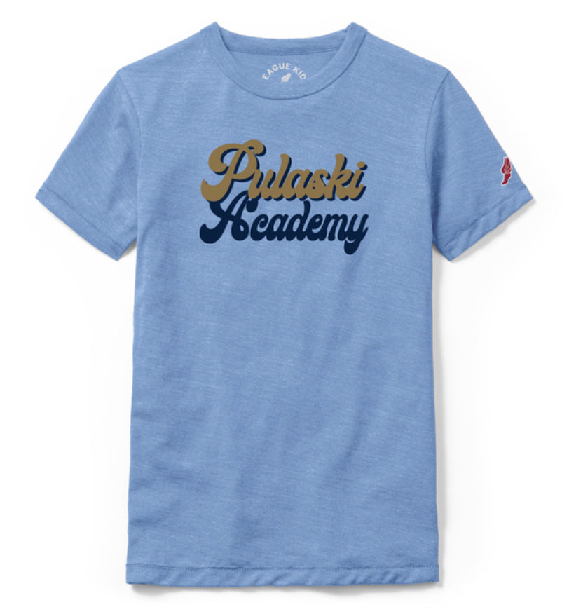 Girls' League Victory Falls Tee - Hthr Pwr Blue - PA Script