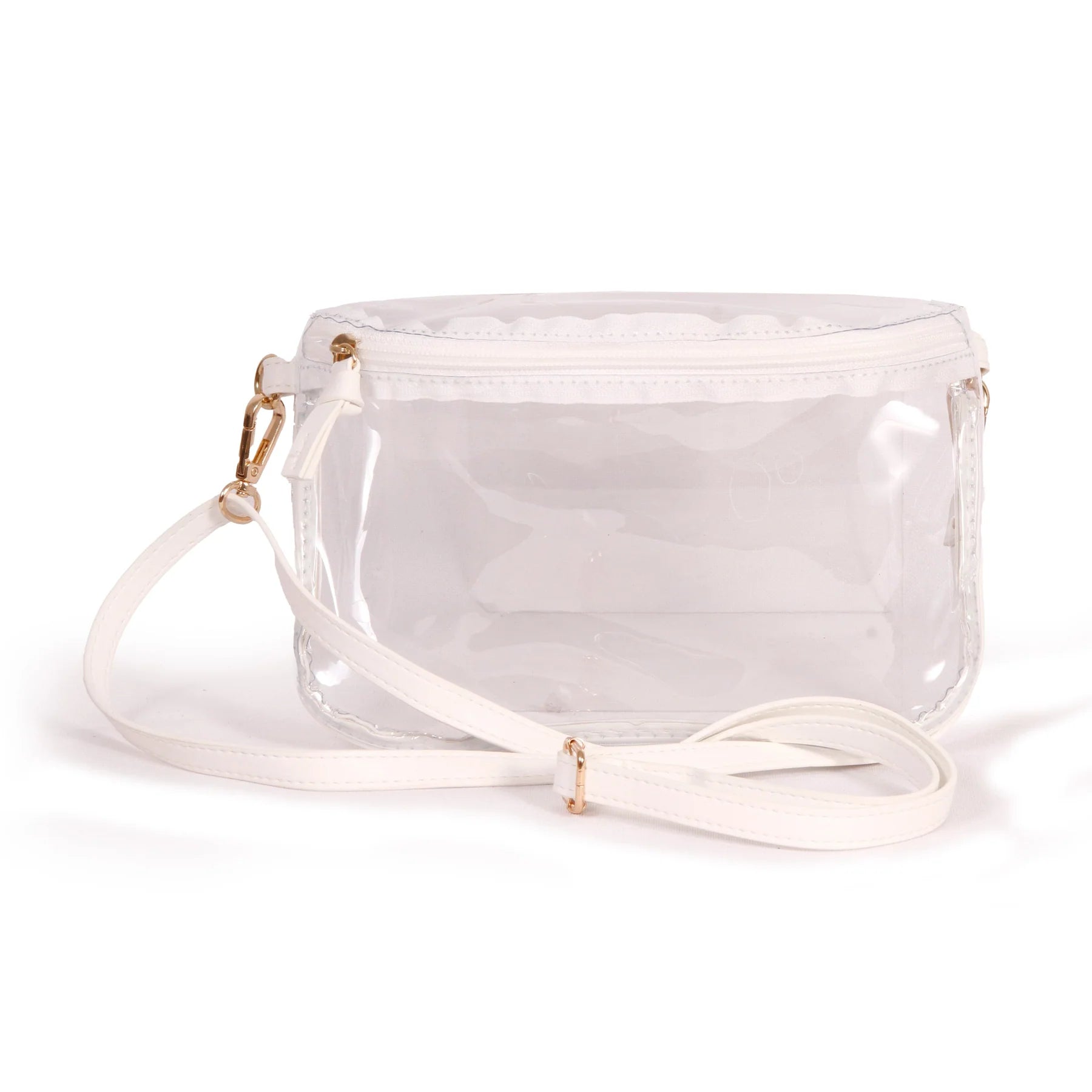 Clear Cross Body w/ White Trim