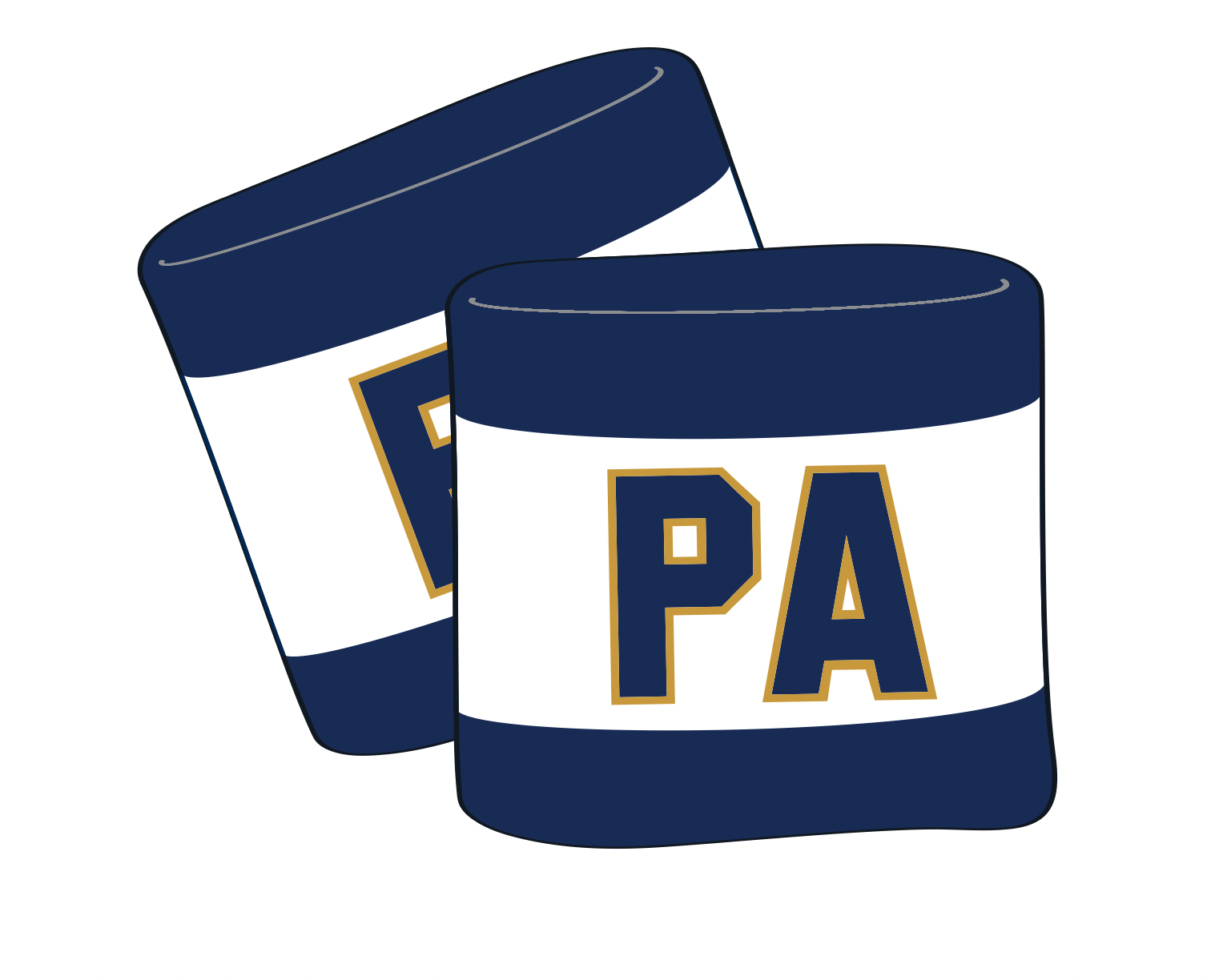 Wristband (Navy/White Block) - PA