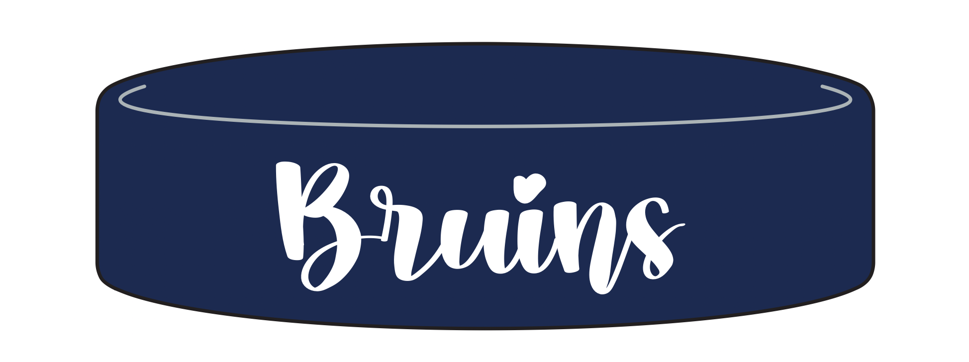 Headband (Navy) - Bruins Script