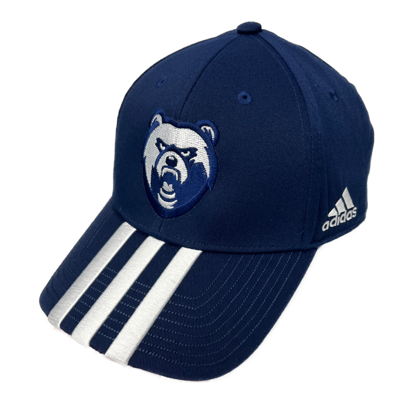 Adidas 3 Stripe Navy Hat- BearHead
