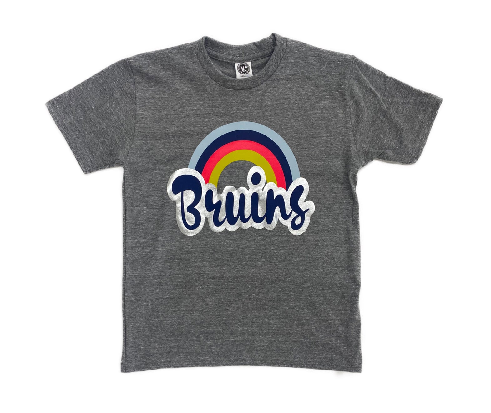 Girls' Grey Triblend Rainbow Bruins Tee