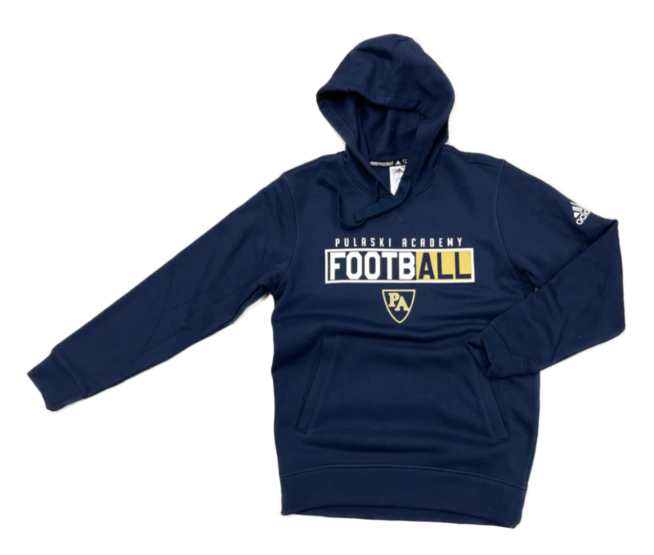 Men's Adidas Team Fleece Hood Navy - FOOTBALL