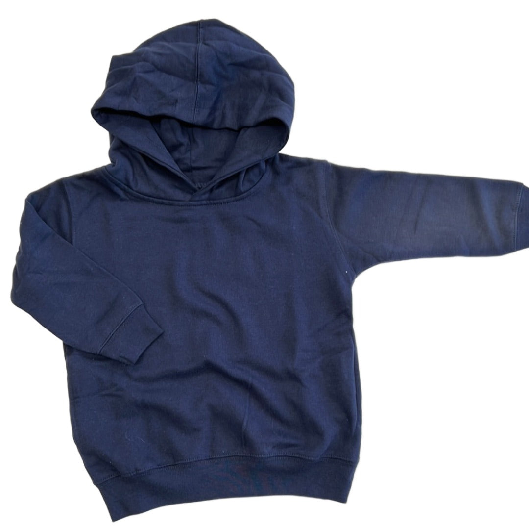 Toddler Boys' Navy Fleece Hoodie - Bear Head