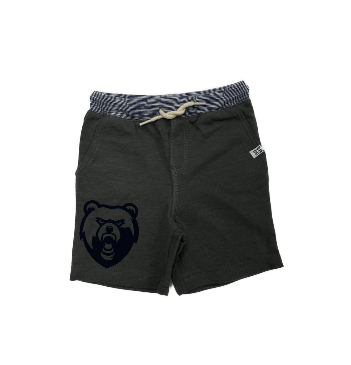 Toddler Boys' Pull-On Knit Shorts-Striped Waist