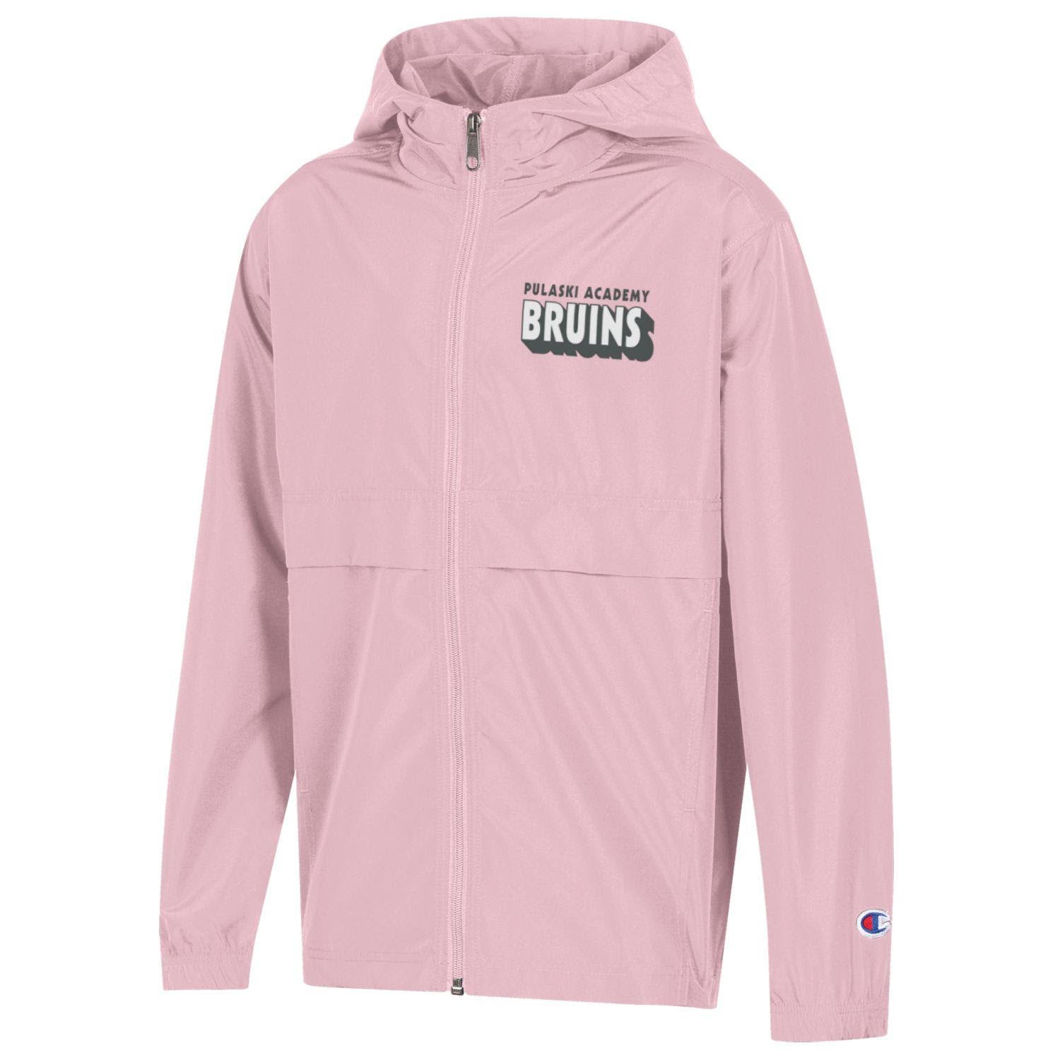 Girls' LT WT Full Zip Jacket-Feather Pink-PABruins