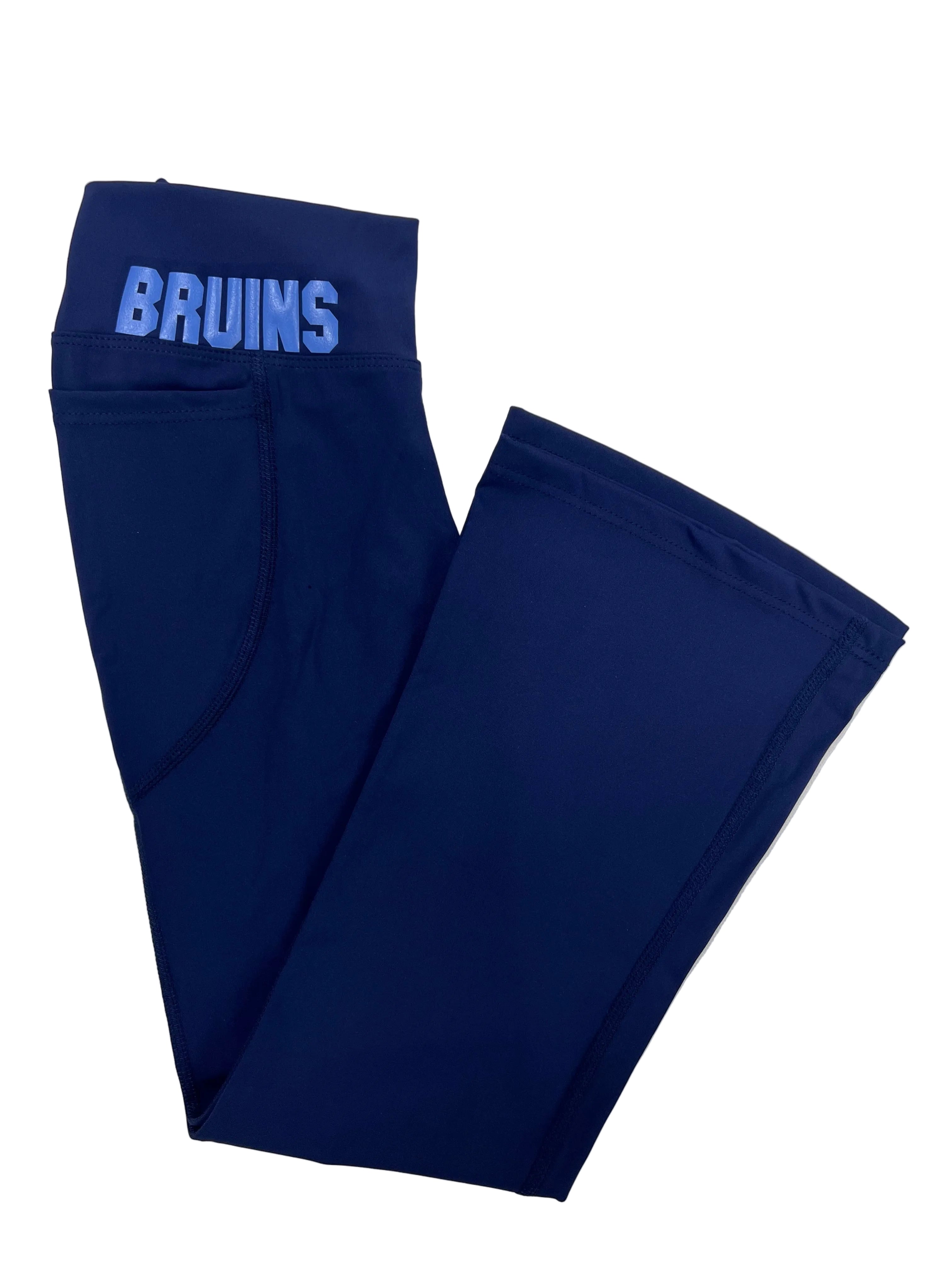 Girls' Flare Leggings with Pocket - Navy