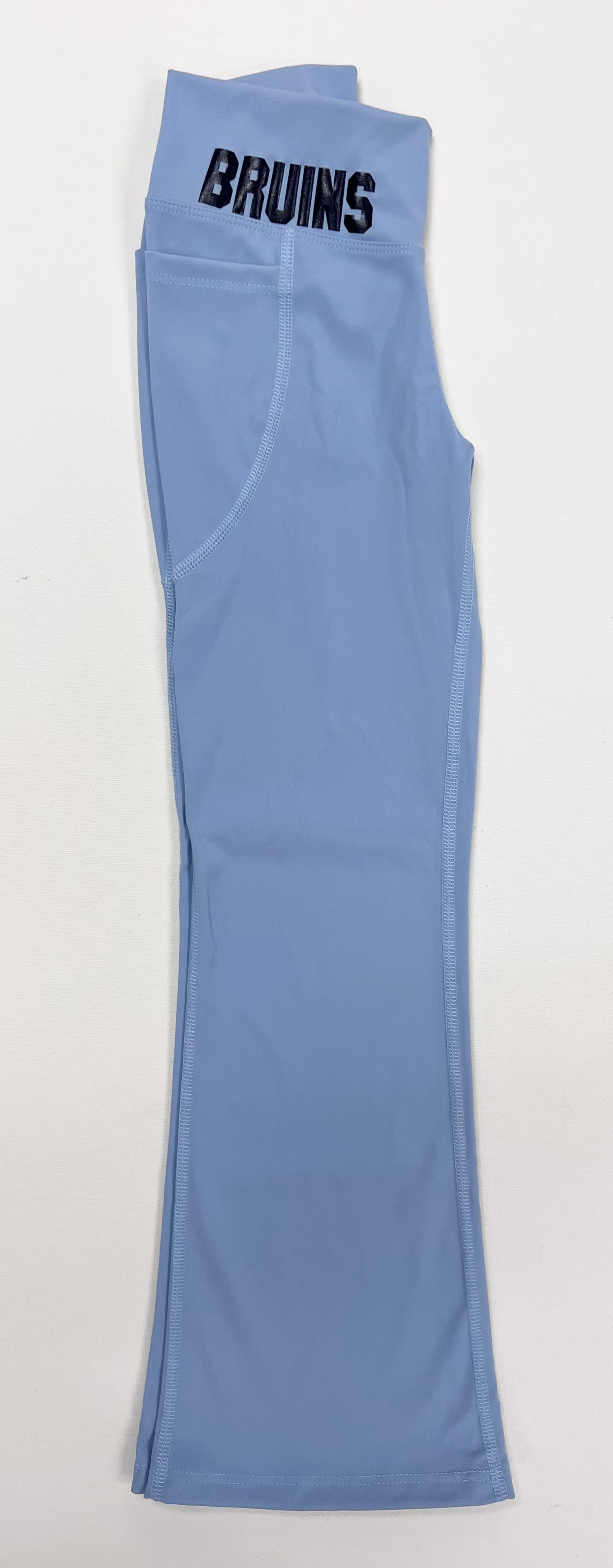 Girls' Flare Leggings with Pocket - Light Blue