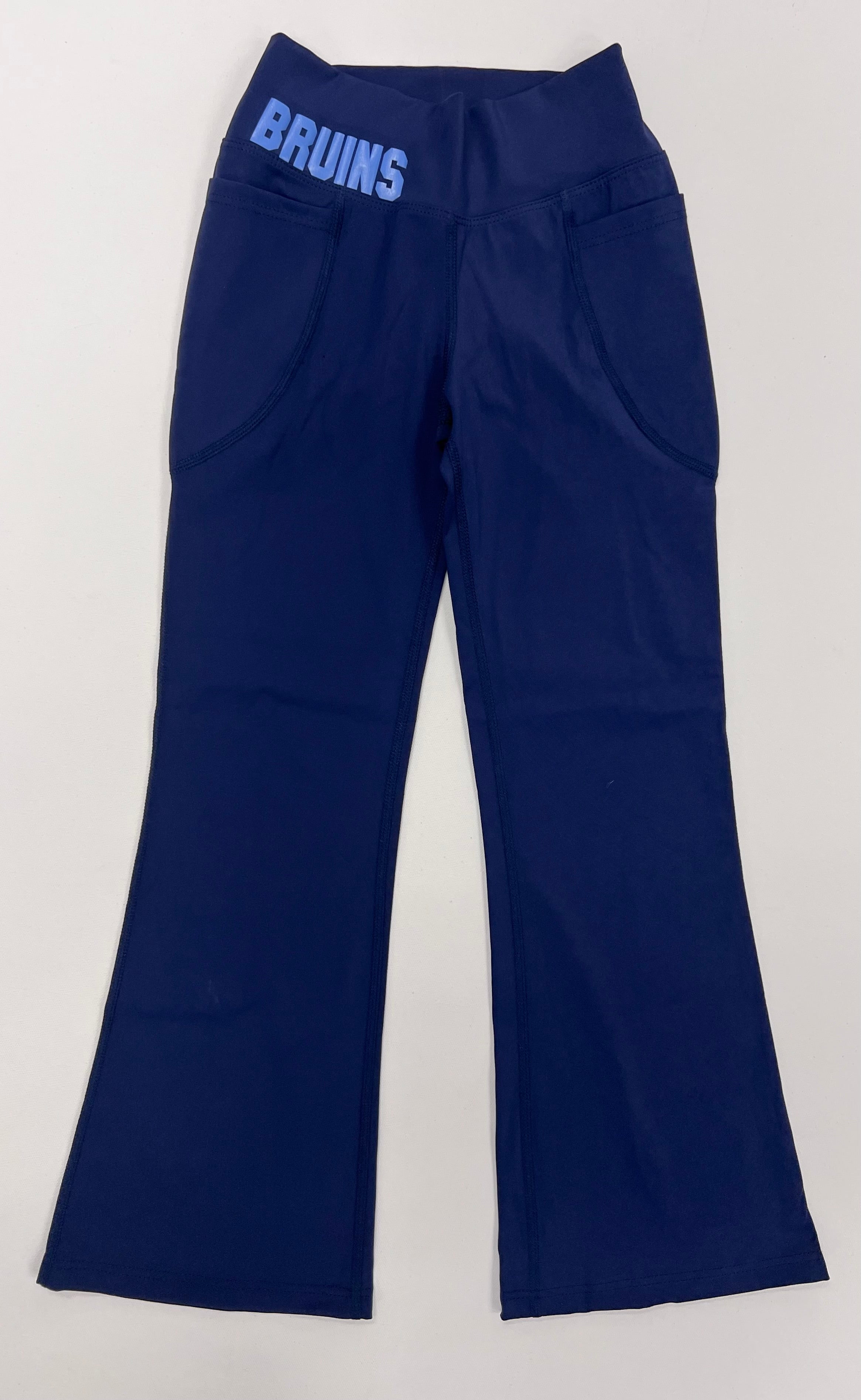 Girls' Flare Leggings with Pocket - Navy