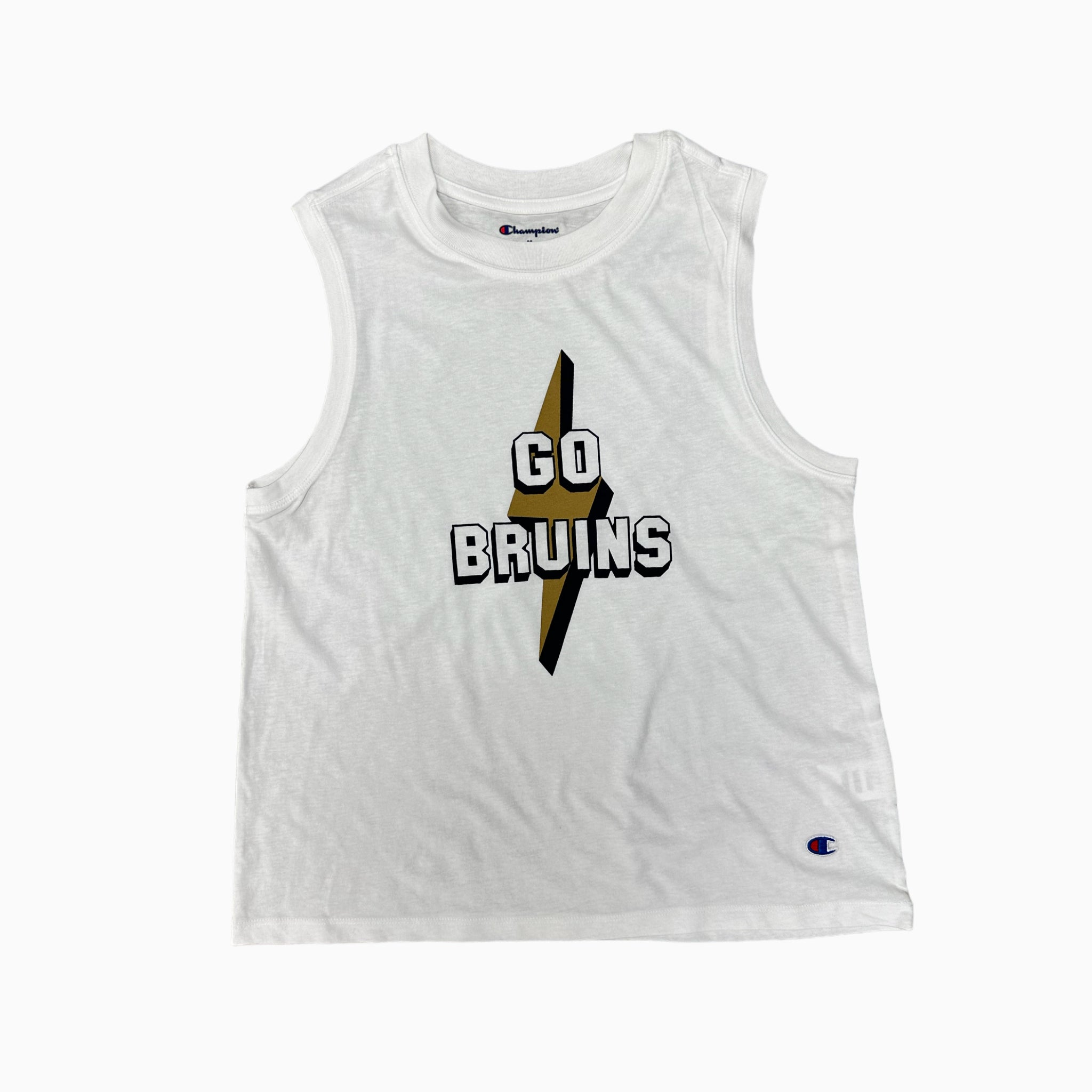 Women's Champion Core Tank - White - GO BRUINS Bolt