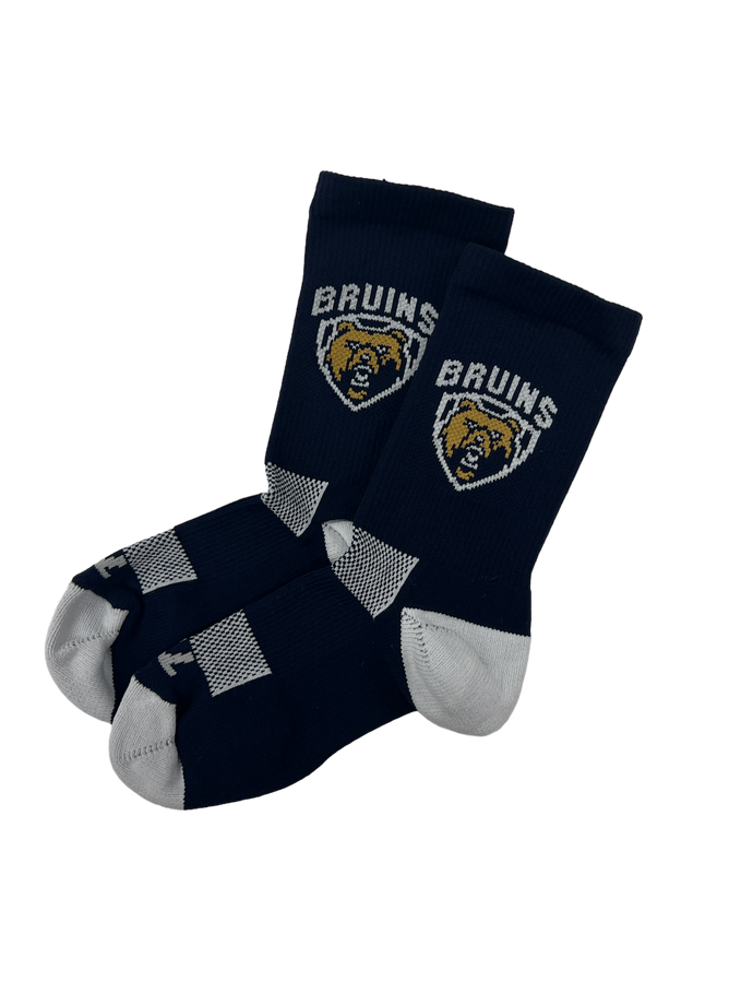 Socks  -  Performance Crew (Navy/Bruins Shield)