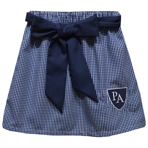 Toddler Girls' Checked Skirt w/ Tie Sash - PA Shield Embroidered Logo