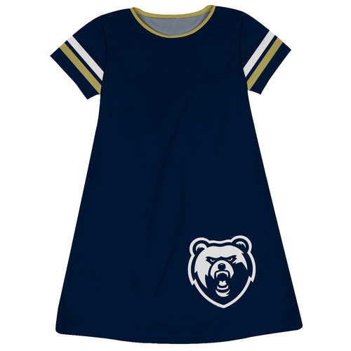 Toddler Girls’ Navy Dress - Bear Head