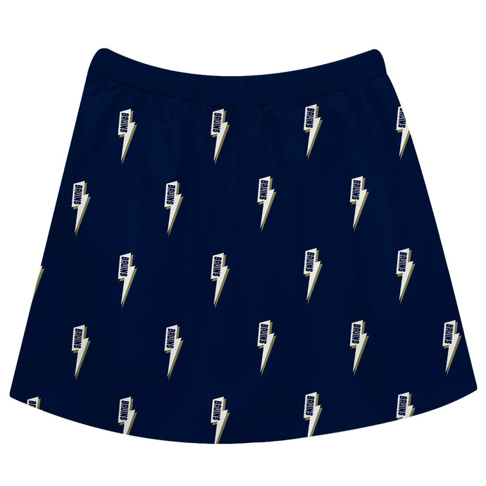 Girls' Navy Skirt with Repeat Logo Print - Bolt