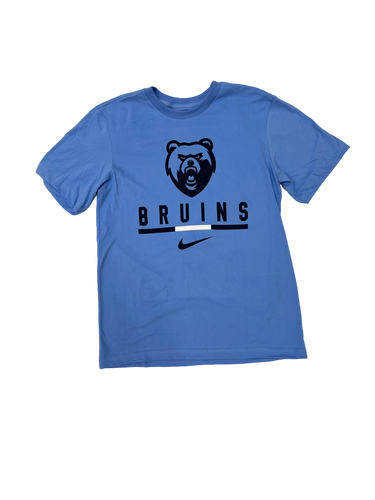 Men's Nike Dri-FIT Cotton SS Tee - Valor Blue - Bear/BRUINS/