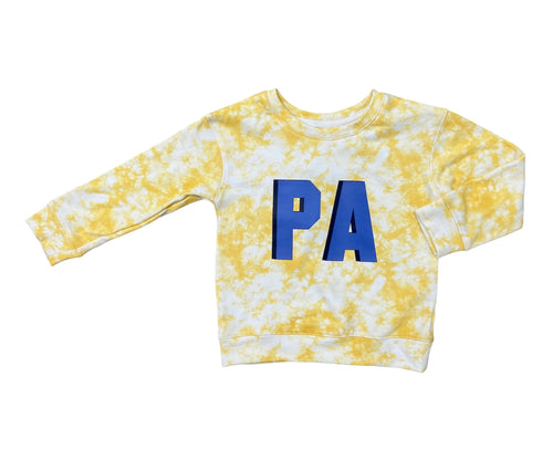 Toddler Girls' Crewneck Sweatshirt- Mustard Tie Dye - PA