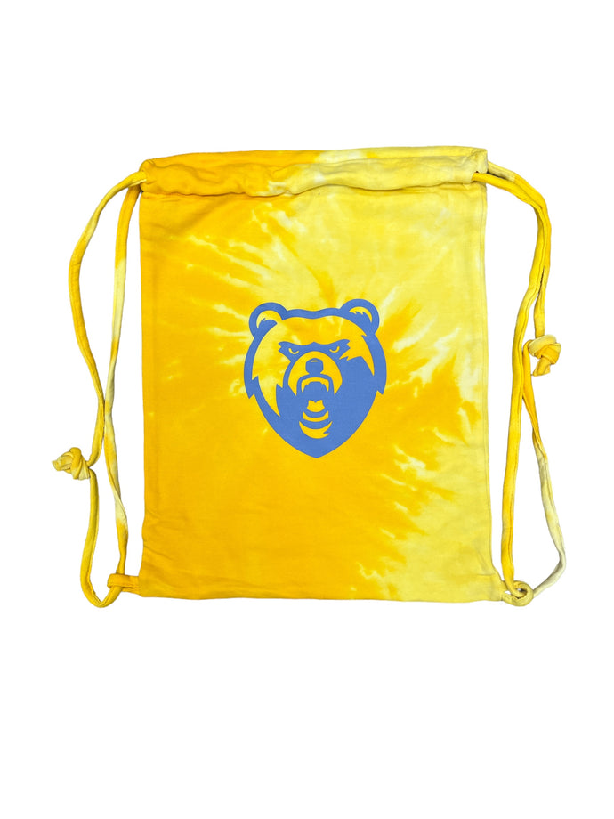 Tie-Dye Gold Swirl Backsack - C. Blue Bear Head