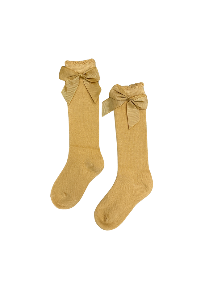 Gold Bow Socks