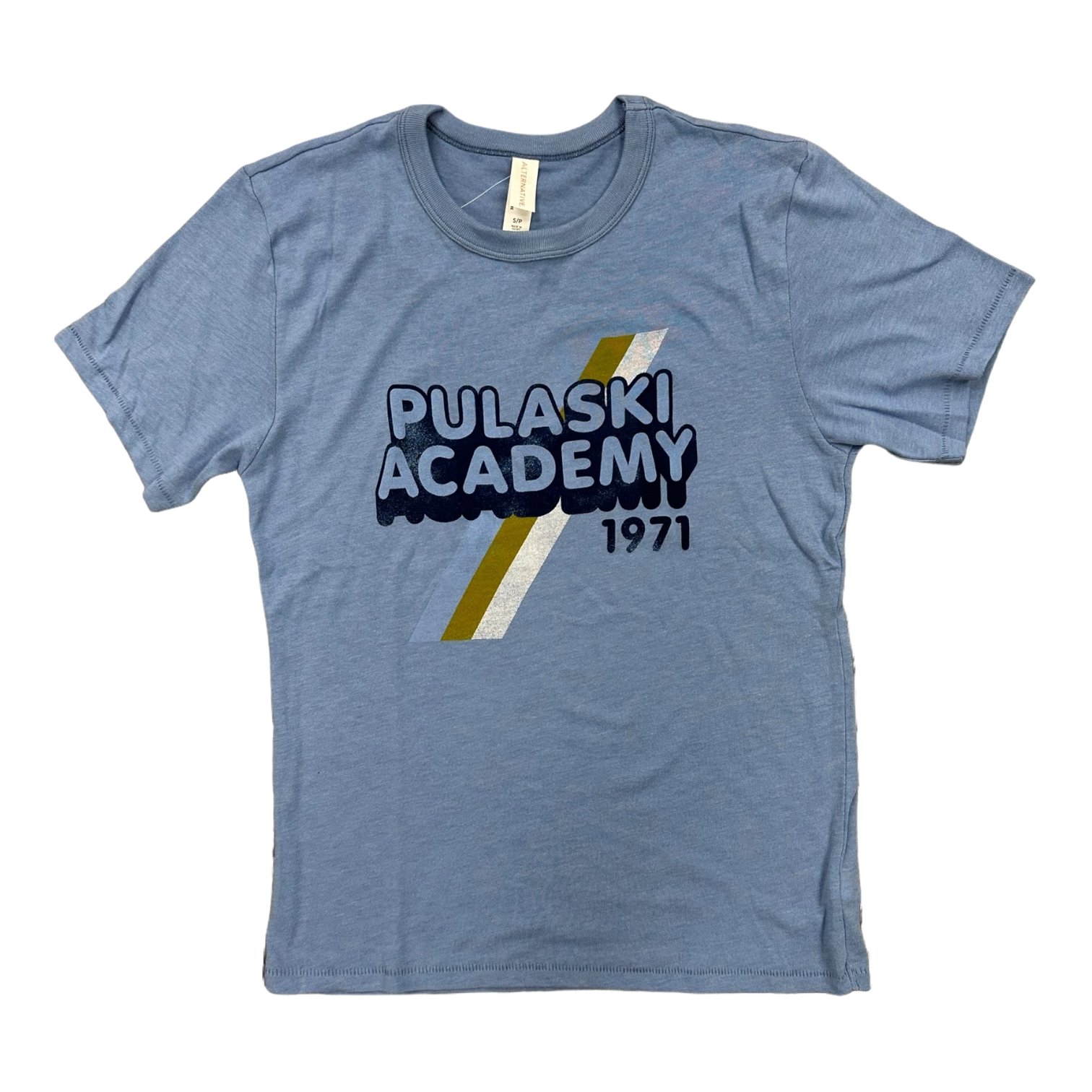 Women's Alternative Light Blue Tee - Stripes/PA/1971