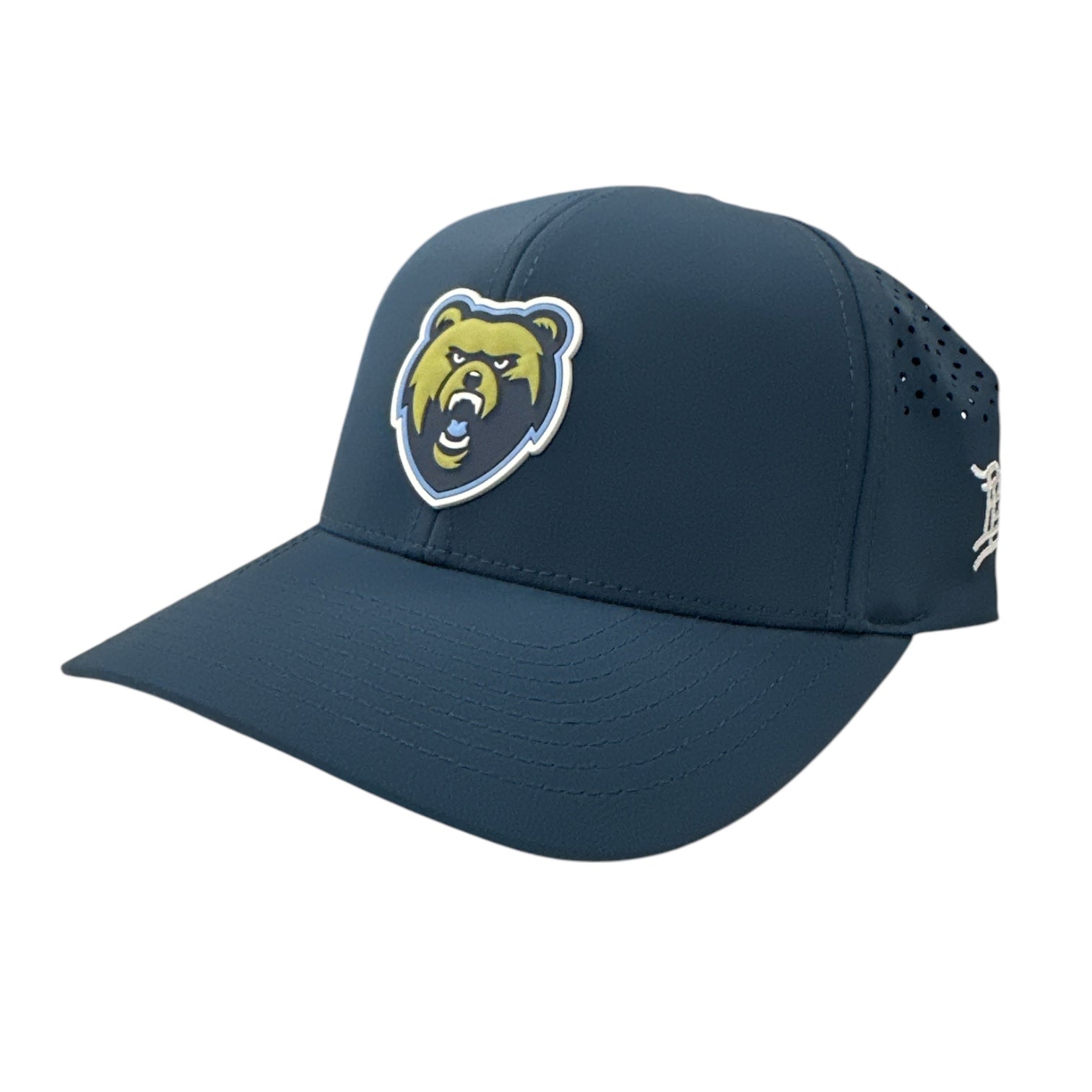 Branded Bills Navy Perforated Performance Hat - PVC Bear Head