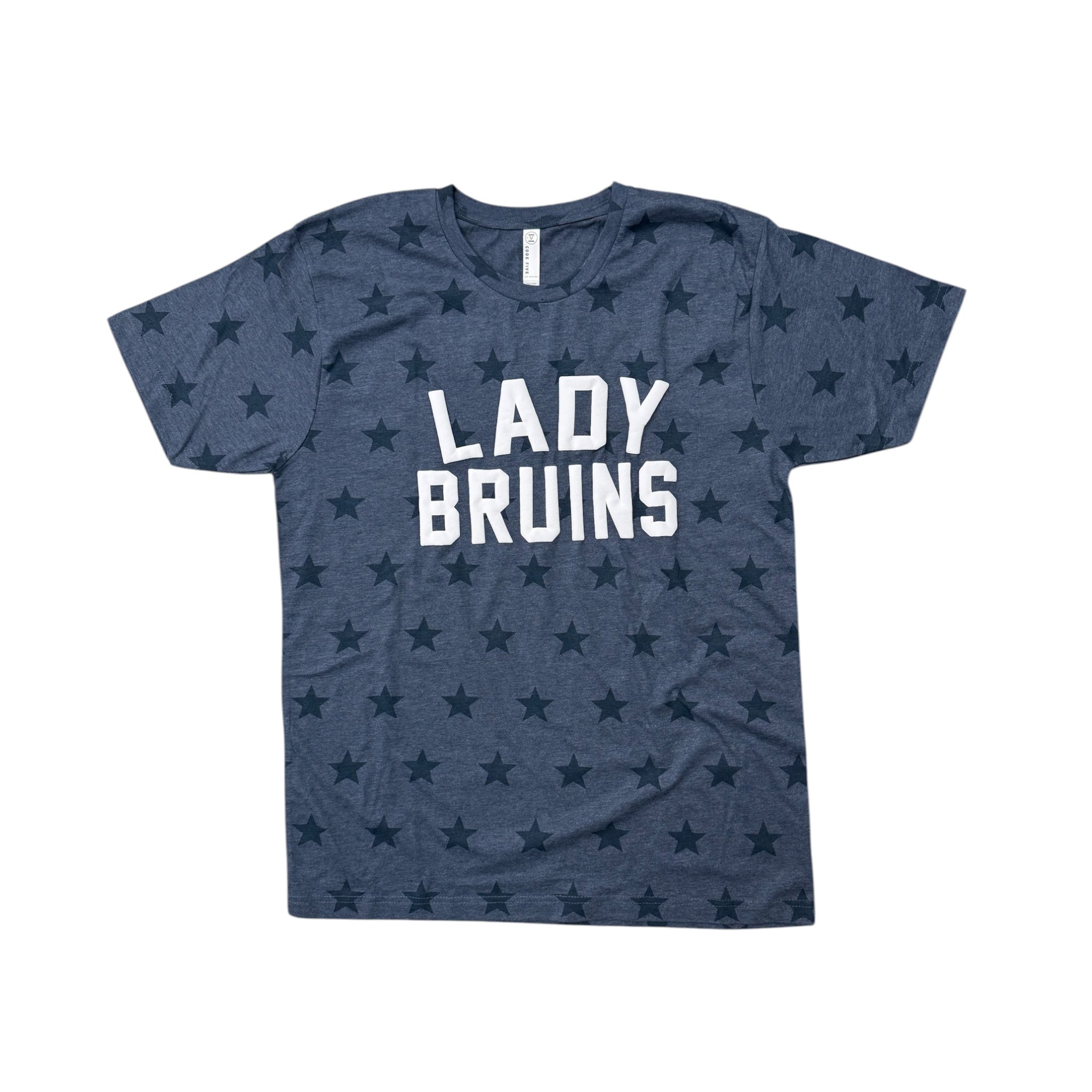Women's Navy Star Tee - LADY BRUINS