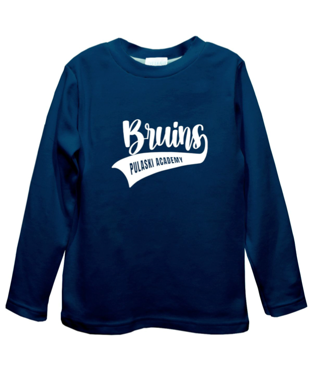 Toddler Vive La Fete Navy Long Sleeve Tee - Bruins Script/Tail