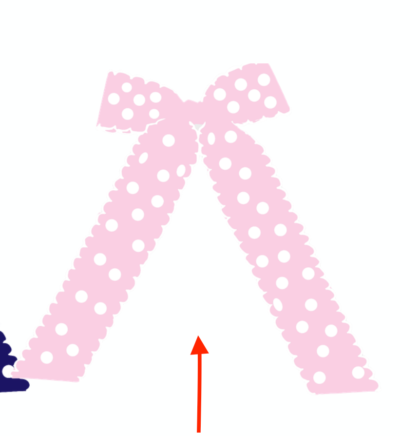 Pink Polka Dot Longtail  Bow - Embroidered