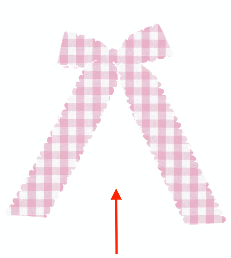 Pink Gingham Longtail  Bow - Embroidered Bruins