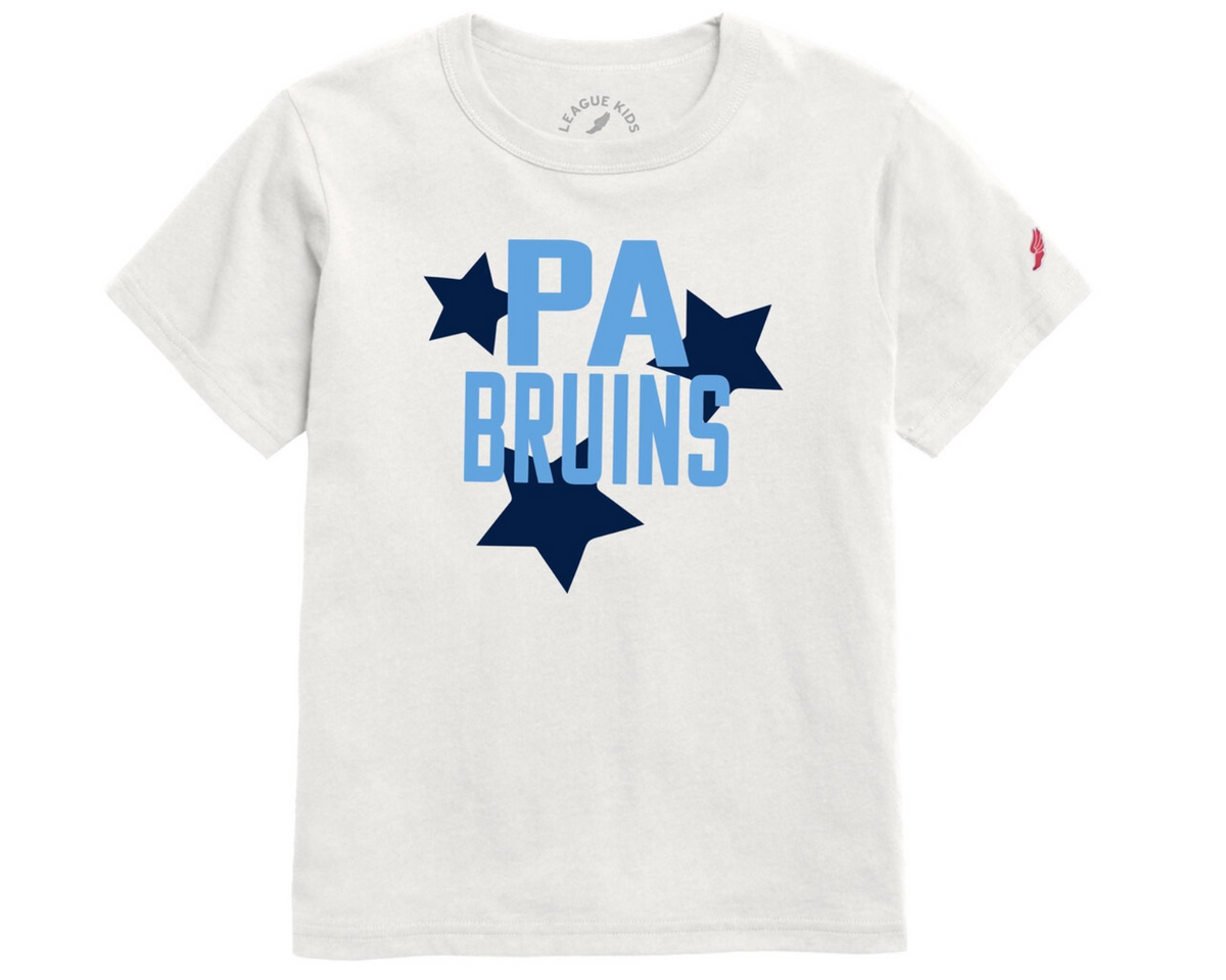 Girls' League Tumble White Tee - PA BRUINS/Stars