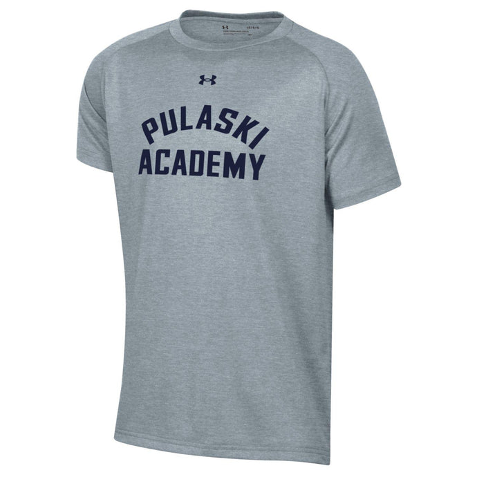 Boys' Under Armour Grey T-Shirt - Arched Pulaski over Academy