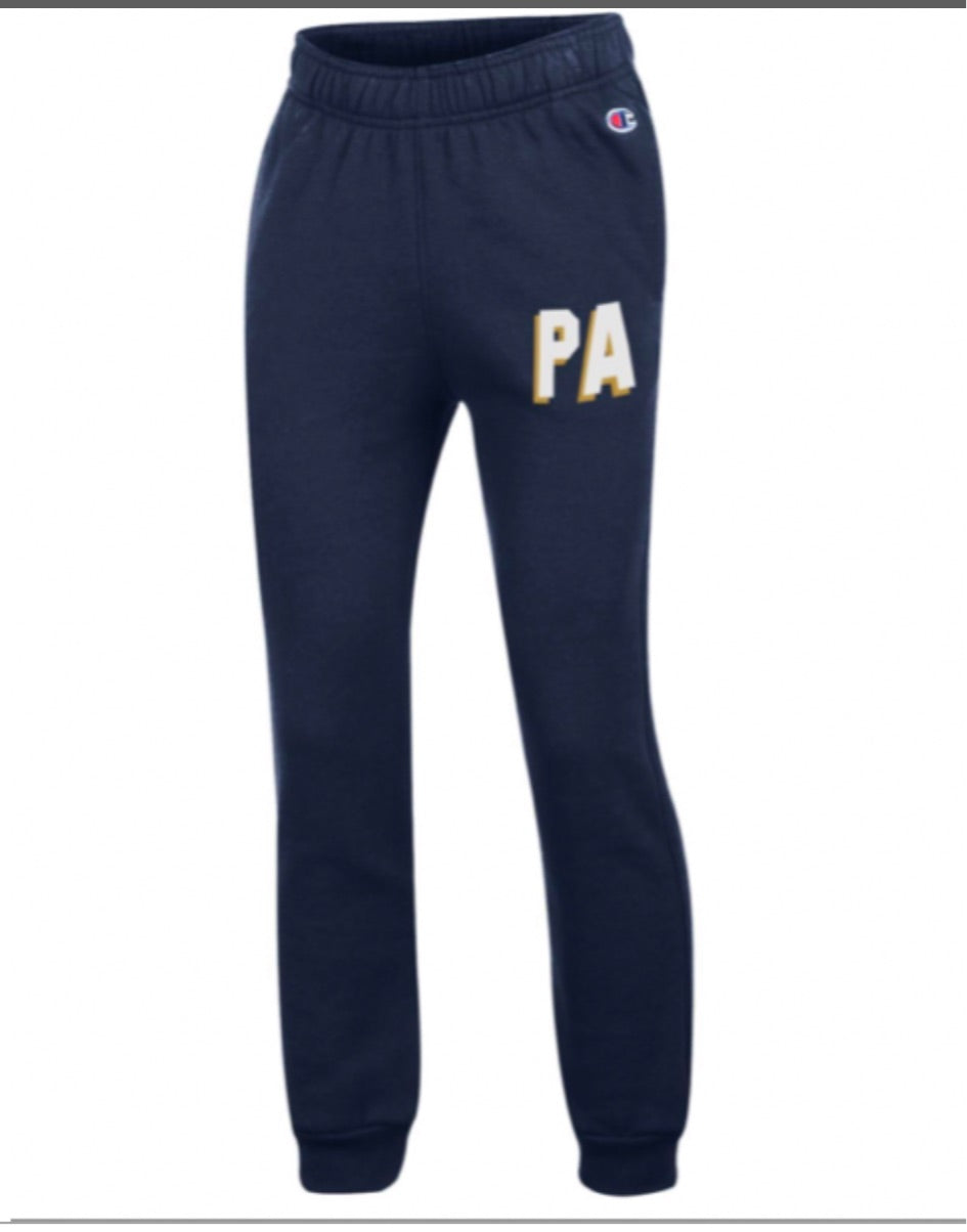 Girls' Champion Youth Powerblend Jogger - Marine/MidNavy - Shadow PA